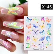 Harunouta  1Pc Spring Water Nail Decal And Sticker Flower Leaf Tree Green Simple Summer Slider For Manicuring Nail Art Watermark 0 DailyAlertDeals X145  