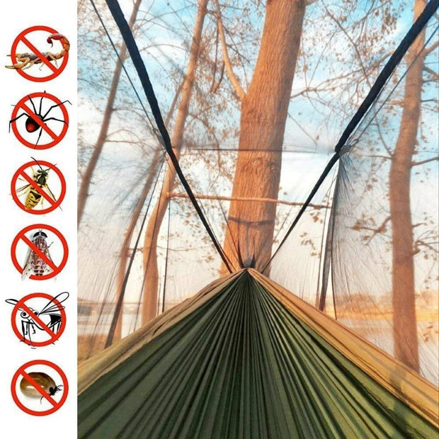 Lightweight Portable Camping Hammock and Tent Awning Rain Fly Tarp Waterproof Mosquito Net Hammock Canopy 210T Nylon Hammocks Camping Hammock and Tent DailyAlertDeals   