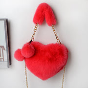 Love Bags Soft Plush Handbags Women Valentine's Day Party Bag Women fashion clothing Orange Felix Watermelon red  