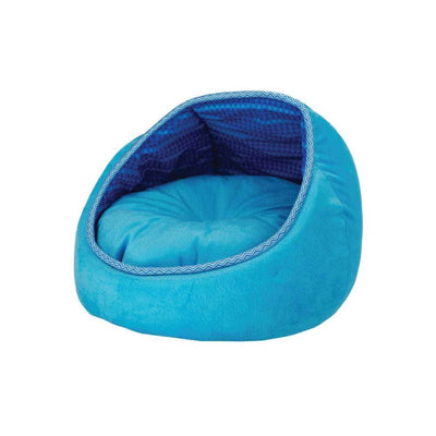 Cat Coozy Bed Fleece Blue Dog House Pet Soft Couch Cave Plush Cat Cushion for pets Home & Garden Ozdingo   