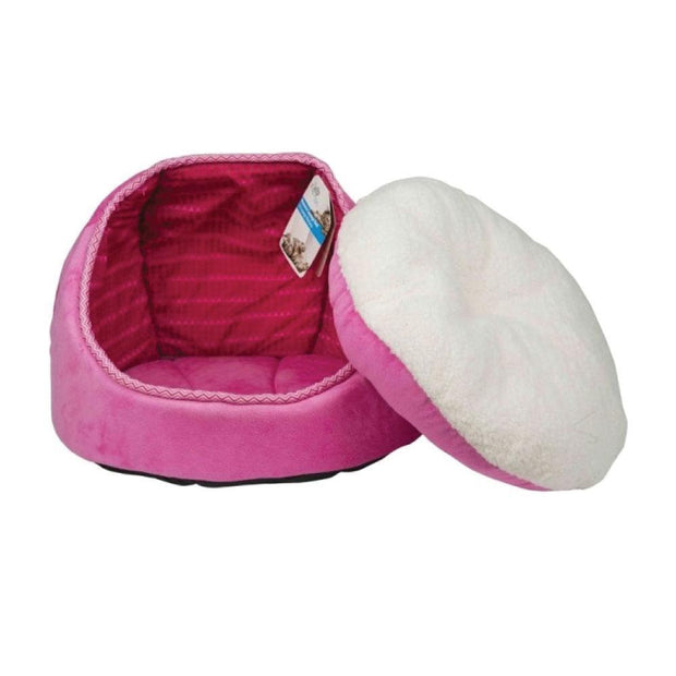 Pink Cat Cushion Bed Dog House Soft Fleece Monaco Lounge Couch Cave Plush Coozy Cushion for pets Home & Garden Ozdingo   
