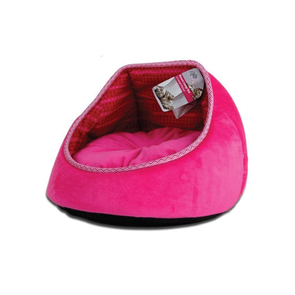 Pink Cat Cushion Bed Dog House Soft Fleece Monaco Lounge Couch Cave Plush Coozy Cushion for pets Home & Garden Ozdingo   