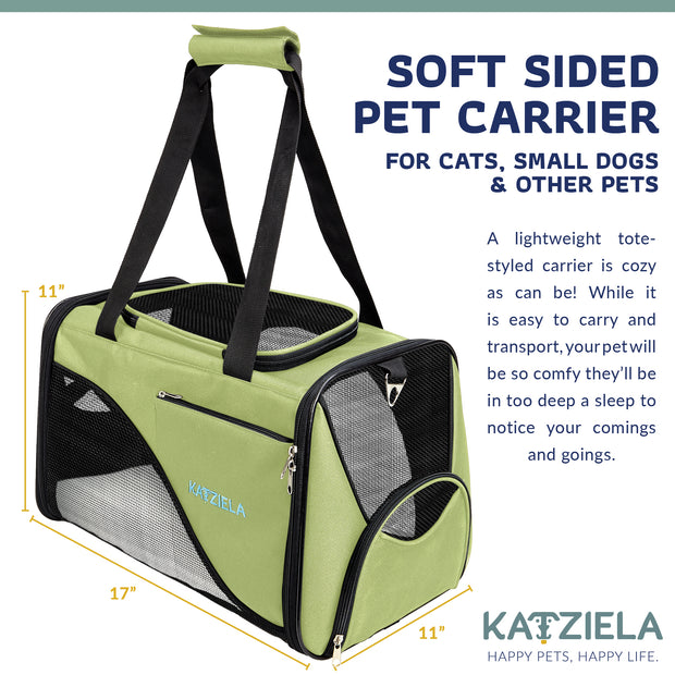 Katziela Soft Sided Pet Carrier Beds & Blankets Orange Felix   