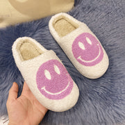 Cute Plush Half-wrapped Heel Non-slip Warm House Slippers Shoe Accessories Orange Felix Purple 37 to 38 