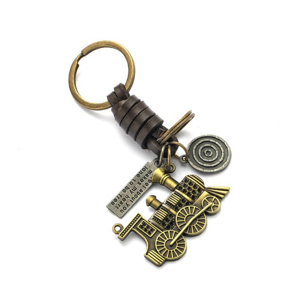 Classic keyboard guitar bike elephant shape series brass Copper keychains  hozanas4life K020121D 12 cm 