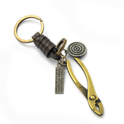 Classic keyboard guitar bike elephant shape series brass Copper keychains  hozanas4life K020123D 12 cm 