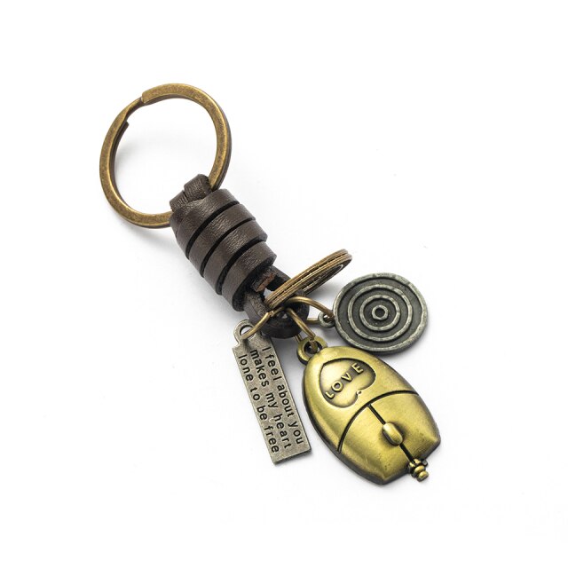 Classic keyboard guitar bike elephant shape series brass Copper keychains  hozanas4life K020125D 12 cm 