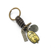 Classic keyboard guitar bike elephant shape series brass Copper keychains  hozanas4life K020125D 12 cm 