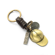 Classic keyboard guitar bike elephant shape series brass Copper keychains  hozanas4life K020127D 12 cm 