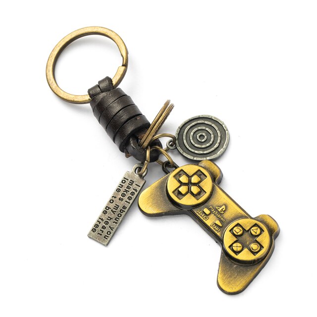 Classic keyboard guitar bike elephant shape series brass Copper keychains  hozanas4life K020128D 12 cm 