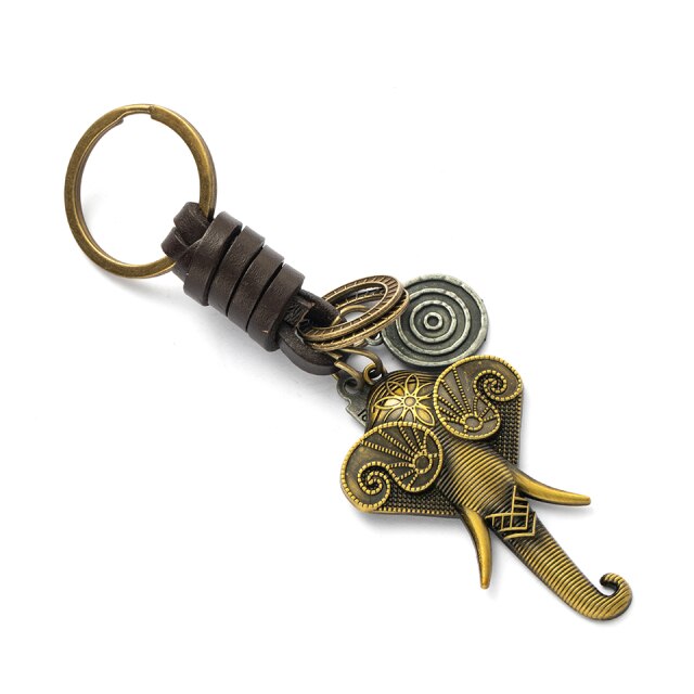 Classic keyboard guitar bike elephant shape series brass Copper keychains  hozanas4life K020135D 12 cm 