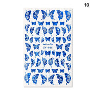 1pc Holographic 3D Butterfly Nail Art Stickers Adhesive Sliders Colorful Tray Set  hozanas4life 10  