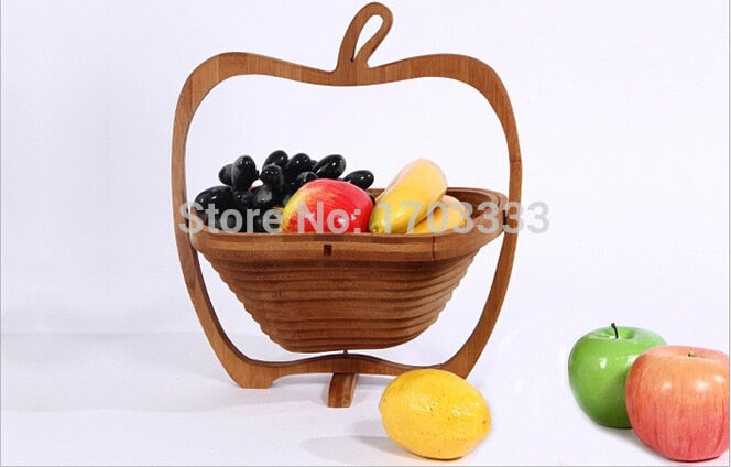 Novelty item folding fruit bamboo basket home storage wholesale free shipping #YWV-051  hozanas4life   