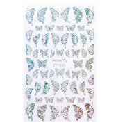 1pc Holographic 3D Butterfly Nail Art Stickers Adhesive Sliders Colorful Tray Set  hozanas4life 01  