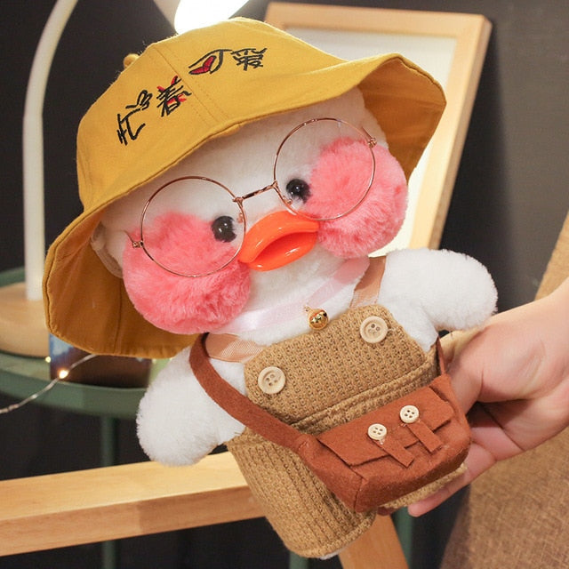 30cm Cartoon Cute LaLafanfan Cafe Duck Plush Toy Stuffed Soft Kawaii Duck Doll  hozanas4life H11111  