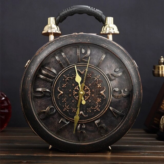 Novelty Bags Women Vintage Clock Shape Sholulder Clutch  hozanas4life Black  