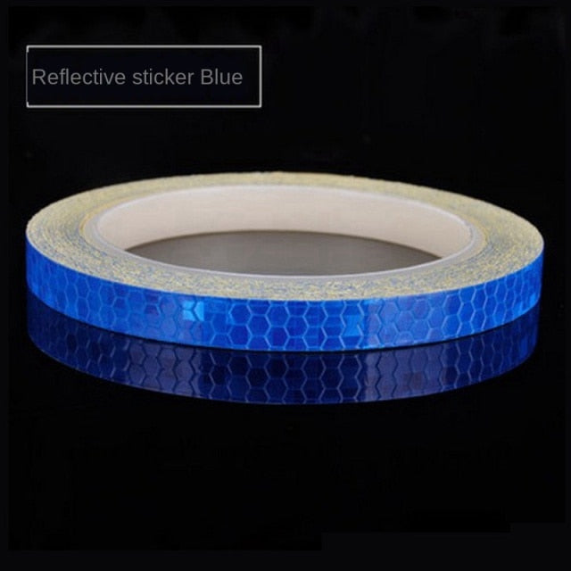 DIY Car Luminous Stickers 8m Reflective Tape Motor Bike Truck Night Light Shining DIY Car Luminous Reflective Stickers hozanas4life Blue-1CMx8M  