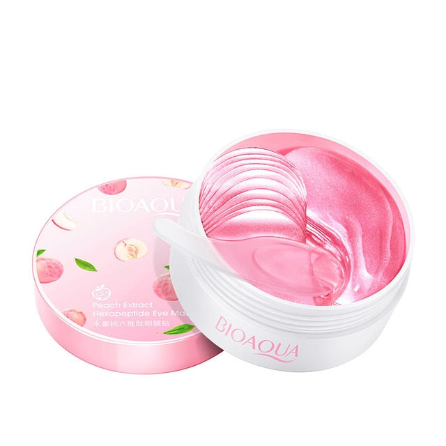60 Pcs Avocado Collagen Mask Natural Moisturizing Gel Eye Patches Remove Dark Circles  hozanas4life peach  