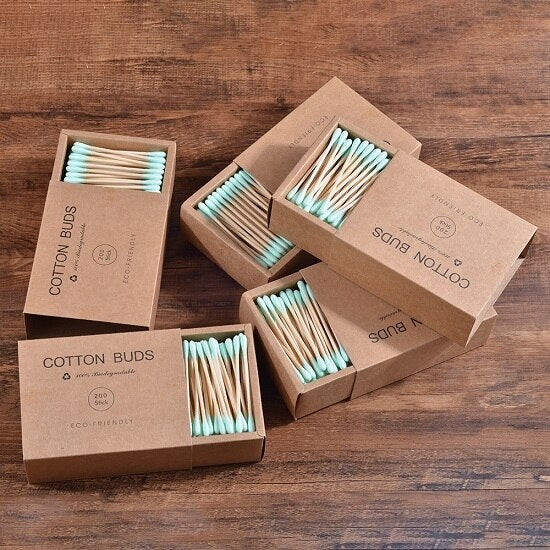 1000Pcs Eco Friendly Color Bamboo Cotton Buds Sticks Wholesale Ear Soft Buds Sticks  hozanas4life 5 BOXES  