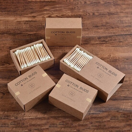 1000Pcs Eco Friendly Color Bamboo Cotton Buds Sticks Wholesale Ear Soft Buds Sticks  hozanas4life 5 BOXES 2  