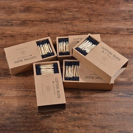 1000Pcs Eco Friendly Color Bamboo Cotton Buds Sticks Wholesale Ear Soft Buds Sticks  hozanas4life 5 BOXES 3  