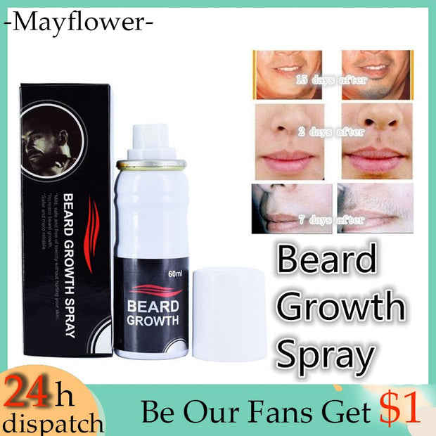 100% Natural Men Beard Growth Spray | Organic facial hair growth Spray for men  hozanas4life   