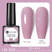 UR SUGAR 7.5ml Glitter UV Gel Nail Polish Glitter Sequins Soak Off nail polish hozanas4life UR-058  