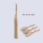Portable Compact Folding Bamboo Toothbrush With Replacement Brush Head  hozanas4life Auburn  
