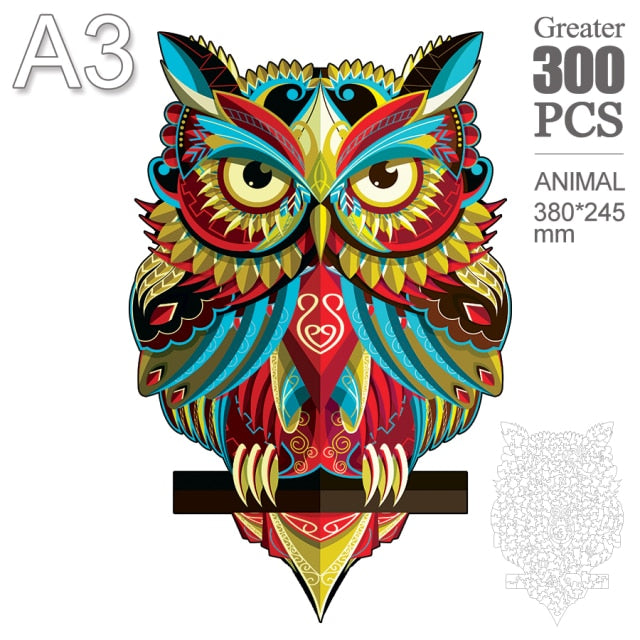 Unique Wooden animal Jigsaw Puzzles Mysterious Lion 3D Puzzle Gift Jigsaw Puzzles hozanas4life MTY-12-A3  