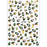 1Pcs Water Nail Decal and Sticker Flower Leaf Tree Green Simple Manicure Nail Art Watermark Manicure Decor Nail Stickers hozanas4life HB929  