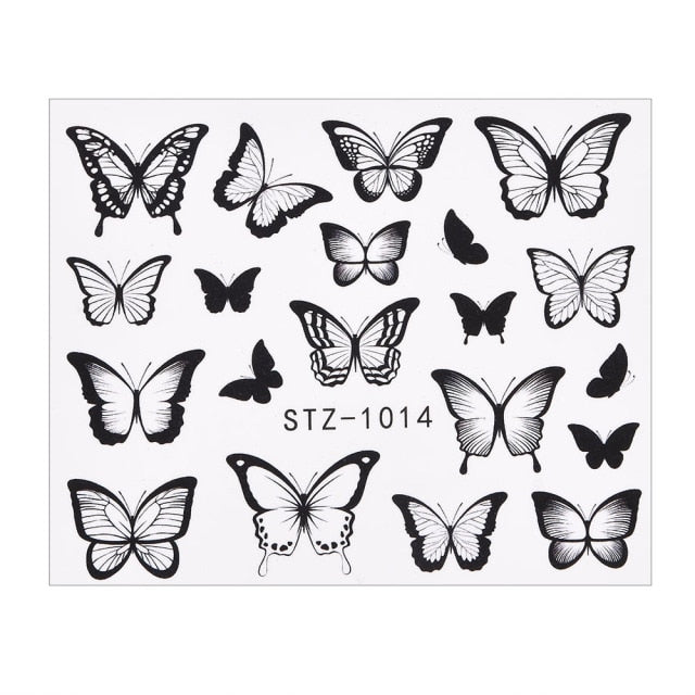 1Pcs Water Nail Decal and Sticker Flower Leaf Tree Green Simple Manicure Nail Art Watermark Manicure Decor Nail Stickers hozanas4life TA609  