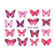 1Pcs Water Nail Decal and Sticker Flower Leaf Tree Green Simple Manicure Nail Art Watermark Manicure Decor Nail Stickers hozanas4life TA616  