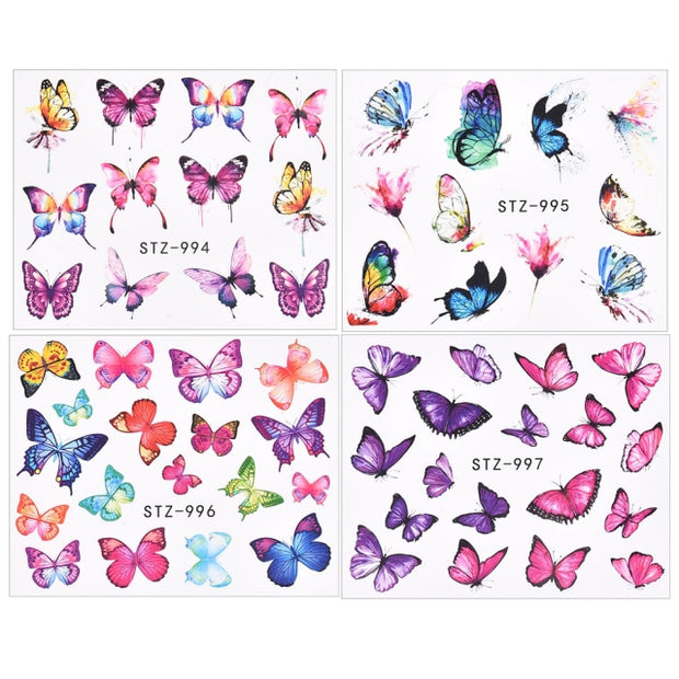 1Pcs Water Nail Decal and Sticker Flower Leaf Tree Green Simple Manicure Nail Art Watermark Manicure Decor Nail Stickers hozanas4life 4Pcs TA618-621  
