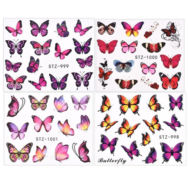 1Pcs Water Nail Decal and Sticker Flower Leaf Tree Green Simple Manicure Nail Art Watermark Manicure Decor Nail Stickers hozanas4life 4Pcs TA622-625  