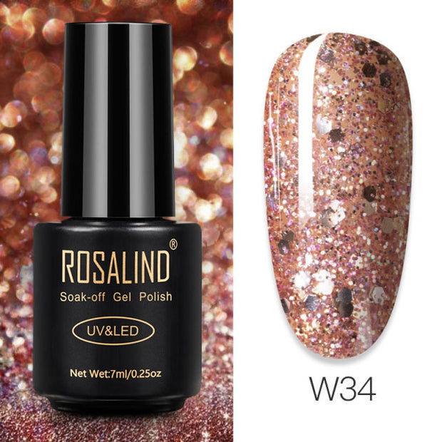 ROSALIND Gel Polish 7ml Gel Nail Polish All For Manicure nail polish hozanas4life RAW34 CN 