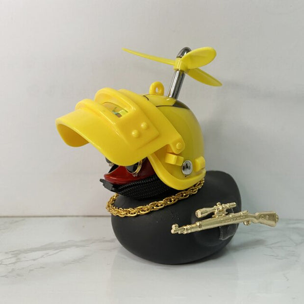 Duck in the Car Interior Decoration Yellow Duck with Helmet for Bike Motor  hozanas4life 10-98K  