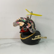 Duck in the Car Interior Decoration Yellow Duck with Helmet for Bike Motor  hozanas4life 11-98K  
