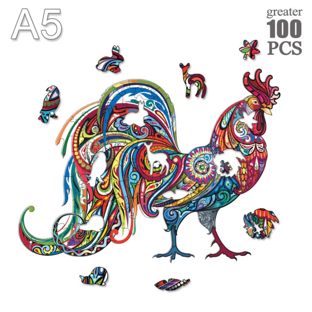 Unique Wooden animal Jigsaw Puzzles Mysterious Lion 3D Puzzle Gift Jigsaw Puzzles hozanas4life JI-04-A5  