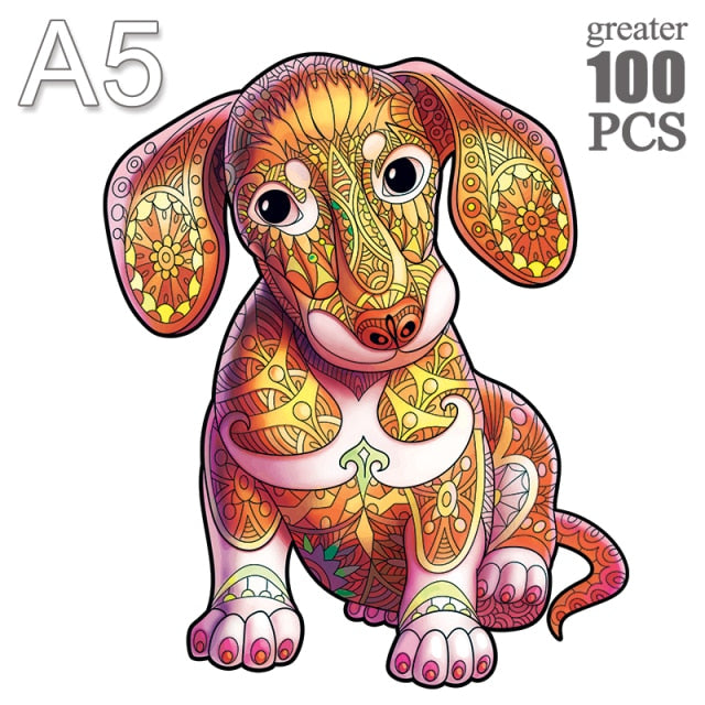 Unique Wooden animal Jigsaw Puzzles Mysterious Lion 3D Puzzle Gift Jigsaw Puzzles hozanas4life GOU-03-A5  