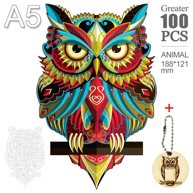 Unique Wooden animal Jigsaw Puzzles Mysterious Lion 3D Puzzle Gift Jigsaw Puzzles hozanas4life MTY-12-A5  