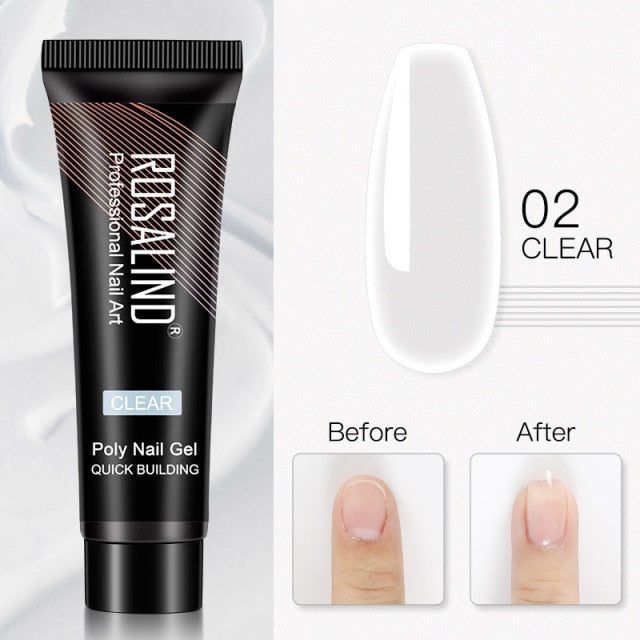 ROSALIND 15ml Poly Extension Nail Gel For Nail Art Manicure nail polish hozanas4life