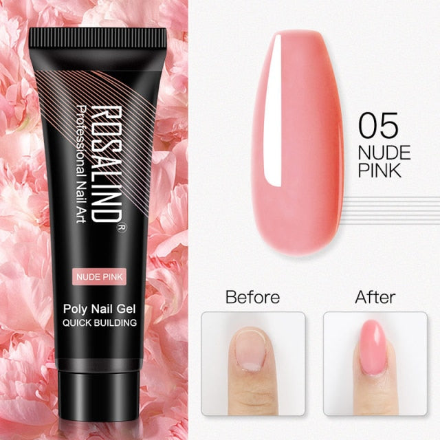 ROSALIND 15ml Poly Extension Nail Gel For Nail Art Manicure nail polish hozanas4life RE09-05  