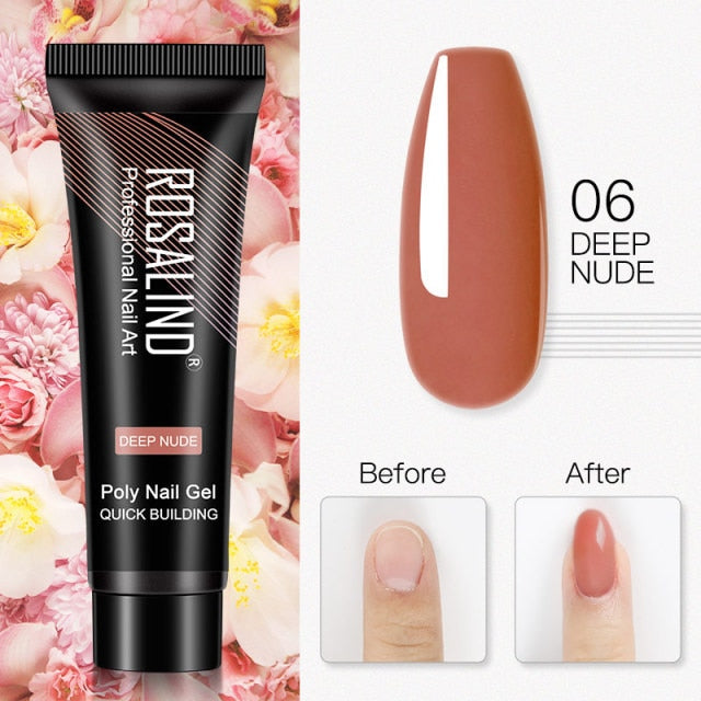 ROSALIND 15ml Poly Extension Nail Gel For Nail Art Manicure nail polish hozanas4life RE09-06  