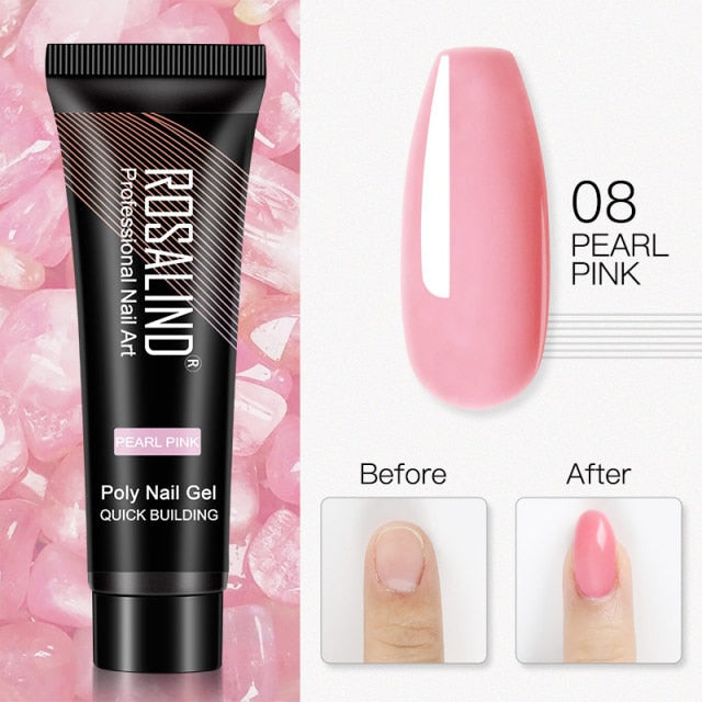 ROSALIND 15ml Poly Extension Nail Gel For Nail Art Manicure nail polish hozanas4life RE09-08  