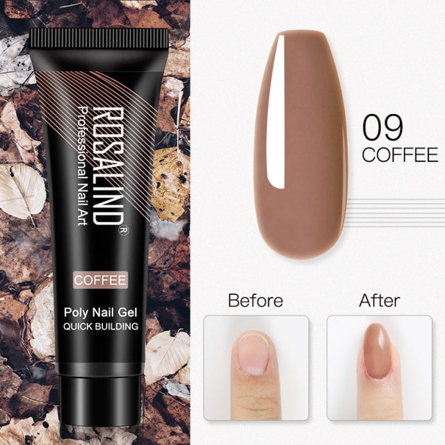 ROSALIND 15ml Poly Extension Nail Gel For Nail Art Manicure nail polish hozanas4life RE09-09  