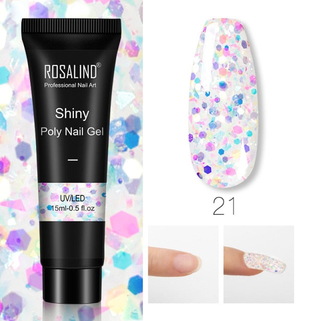 ROSALIND 15ml Poly Extension Nail Gel For Nail Art Manicure nail polish hozanas4life