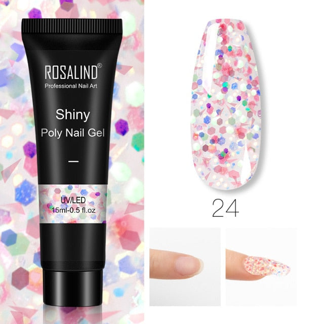 ROSALIND 15ml Poly Extension Nail Gel For Nail Art Manicure nail polish hozanas4life