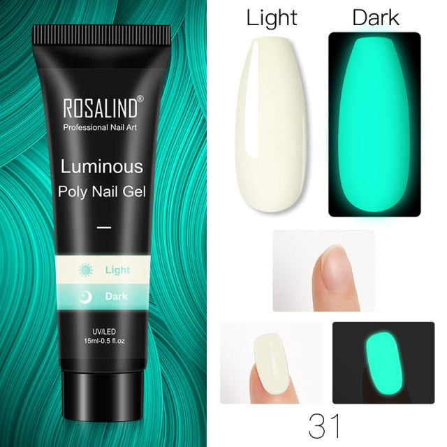 ROSALIND 15ml Poly Extension Nail Gel For Nail Art Manicure nail polish hozanas4life RE09-31  