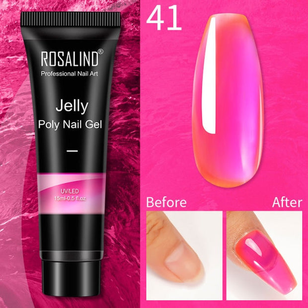 ROSALIND 15ml Poly Extension Nail Gel For Nail Art Manicure nail polish hozanas4life RE09-41  