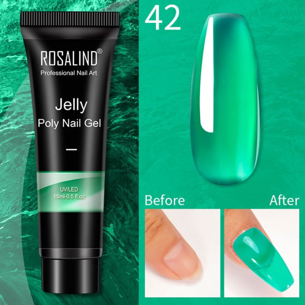 ROSALIND 15ml Poly Extension Nail Gel For Nail Art Manicure nail polish hozanas4life RE09-42  